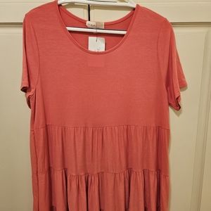 Ladies Boutique, 3-Tiered Ruffle Top, Size XL